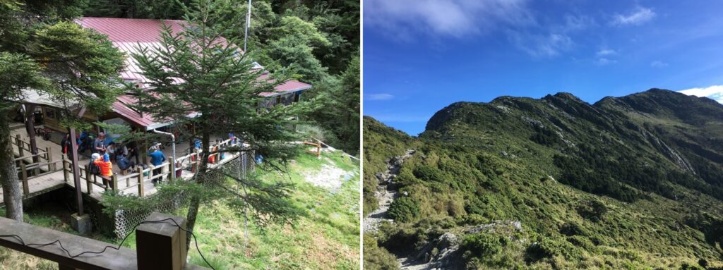 向陽山屋與步道風景